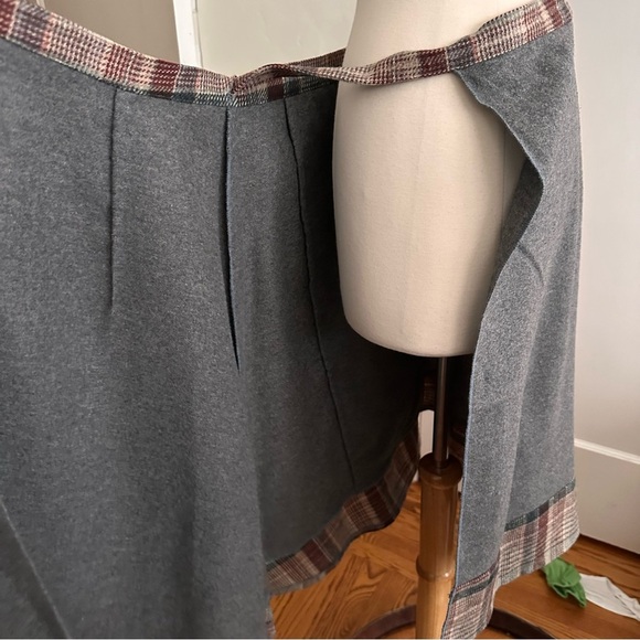 Vintage Artisan Wool Wrap Skirt by Rose Path Designs Woven Plaid Cottagecore S - Picture 9 of 14